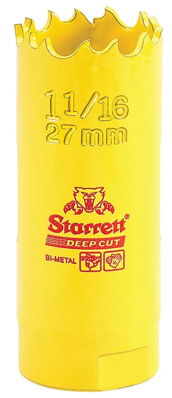 Scie cloche bimétal à coupe profonde Starrett DCH0116-G, 1-1/16 po (27 mm)