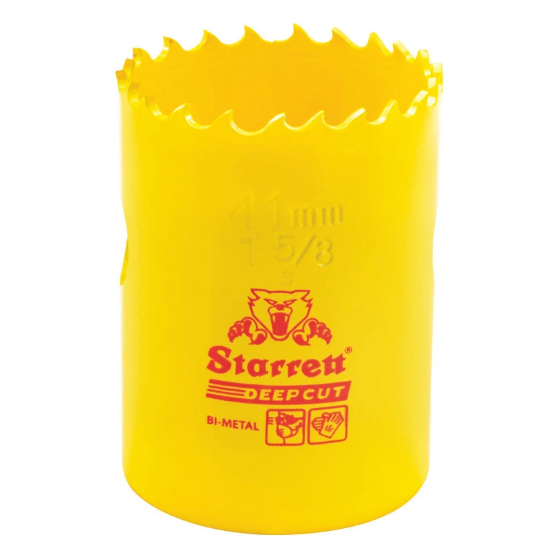 Scie cloche bimétal à coupe profonde Starrett DCH0158-G, 1-5/8 po (41 mm)