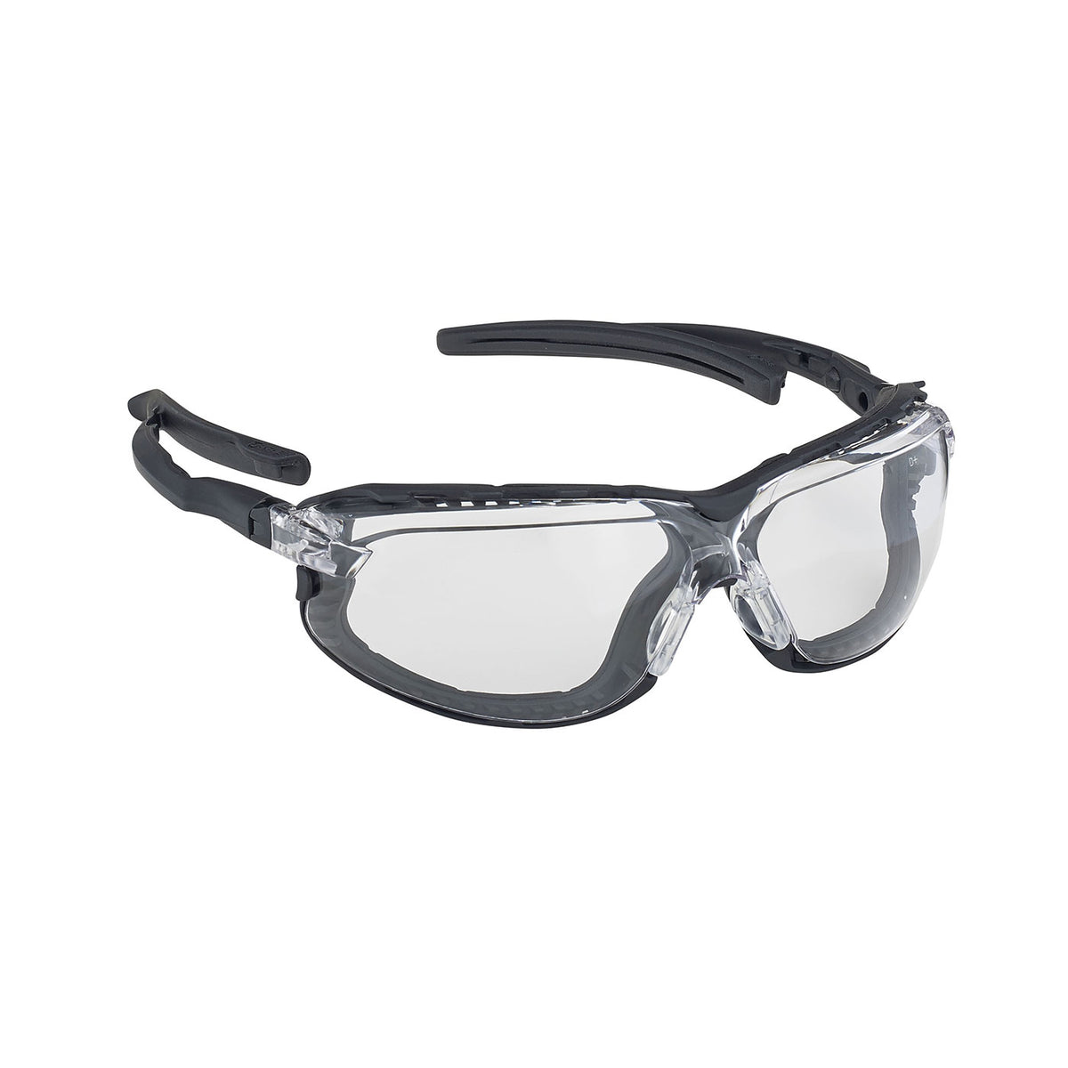 Lunettes de sécurité sans monture Dynamic EP650G-C, lentille claire, branches noires, coussinet en mousse