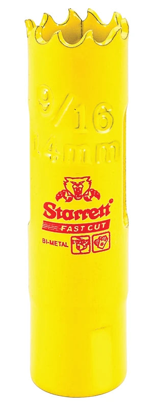 Scie cloche bimétal à pas droit Starrett FCH0096-G, 9/16 po (14 mm)