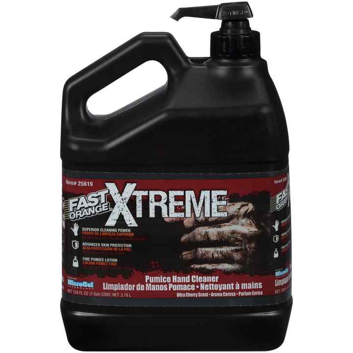 Nettoyant à pierre ponce Fast Orange Xtreme, qualité professionnelle, cerise, pompe de 3,78 L (1 gal)