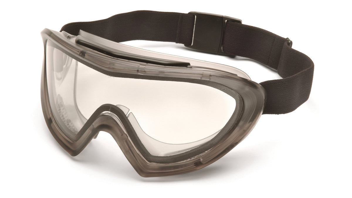 Lunettes-masque Capstone G504DT à double écran, monture grise, écran transparent