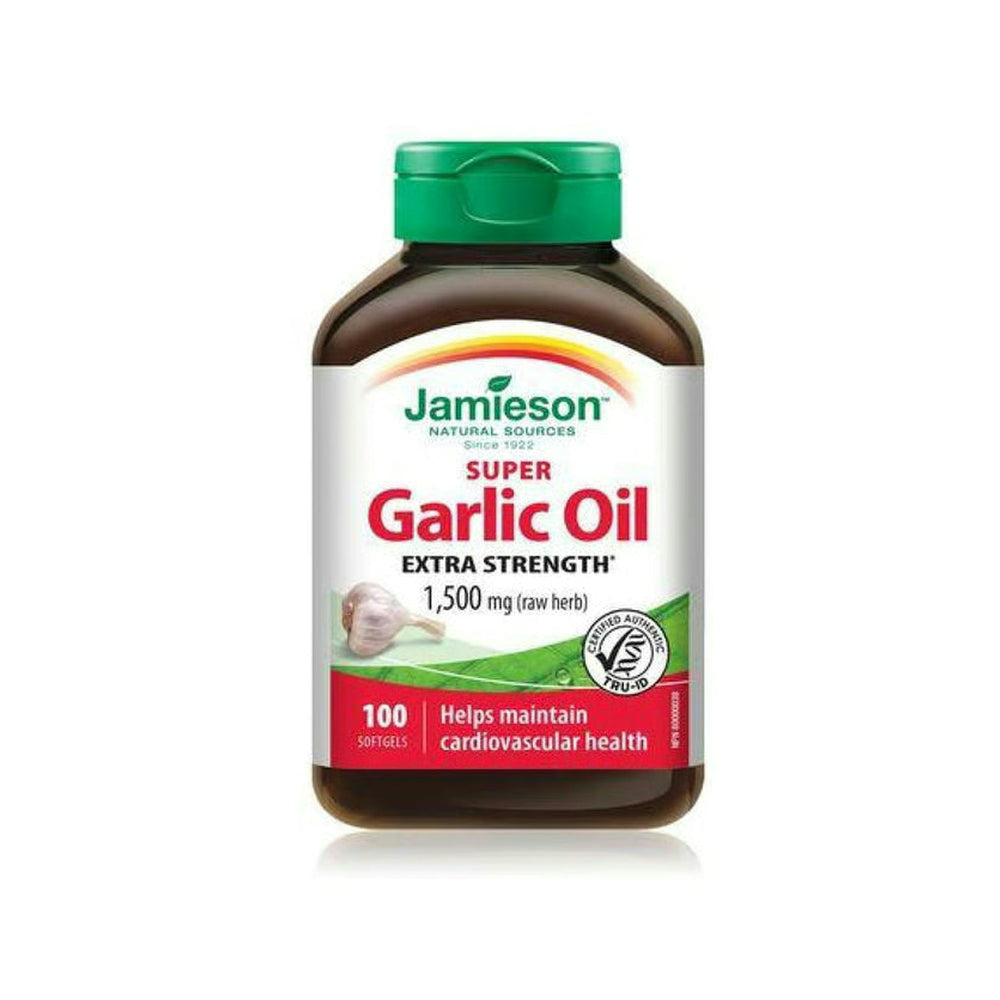Huile d'Ail 1500mg - Santé Cardiovasculaire & Immunité | 100 Capsules Molles
