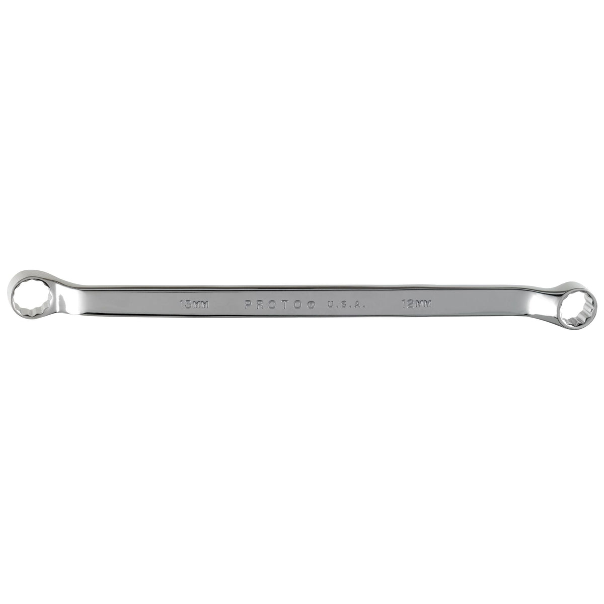 Clé polygonale contre-coudée polie 12 pans Proto J1057M, 12 mm x 13 mm