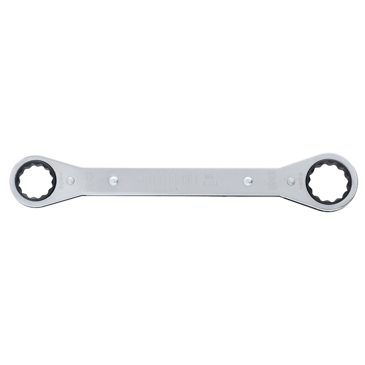 Clé polygonale à cliquet double Proto J1197-A, 13/16 po x 15/16 po, 12 pans