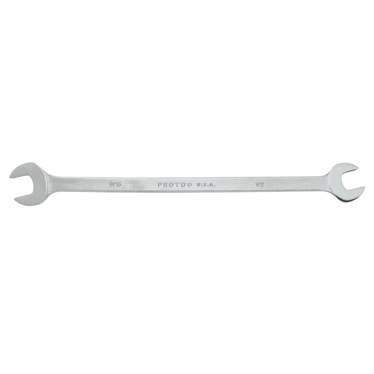 Clé à fourche double extra mince, finition satinée Proto J3426, 1/2 po x 9/16 po