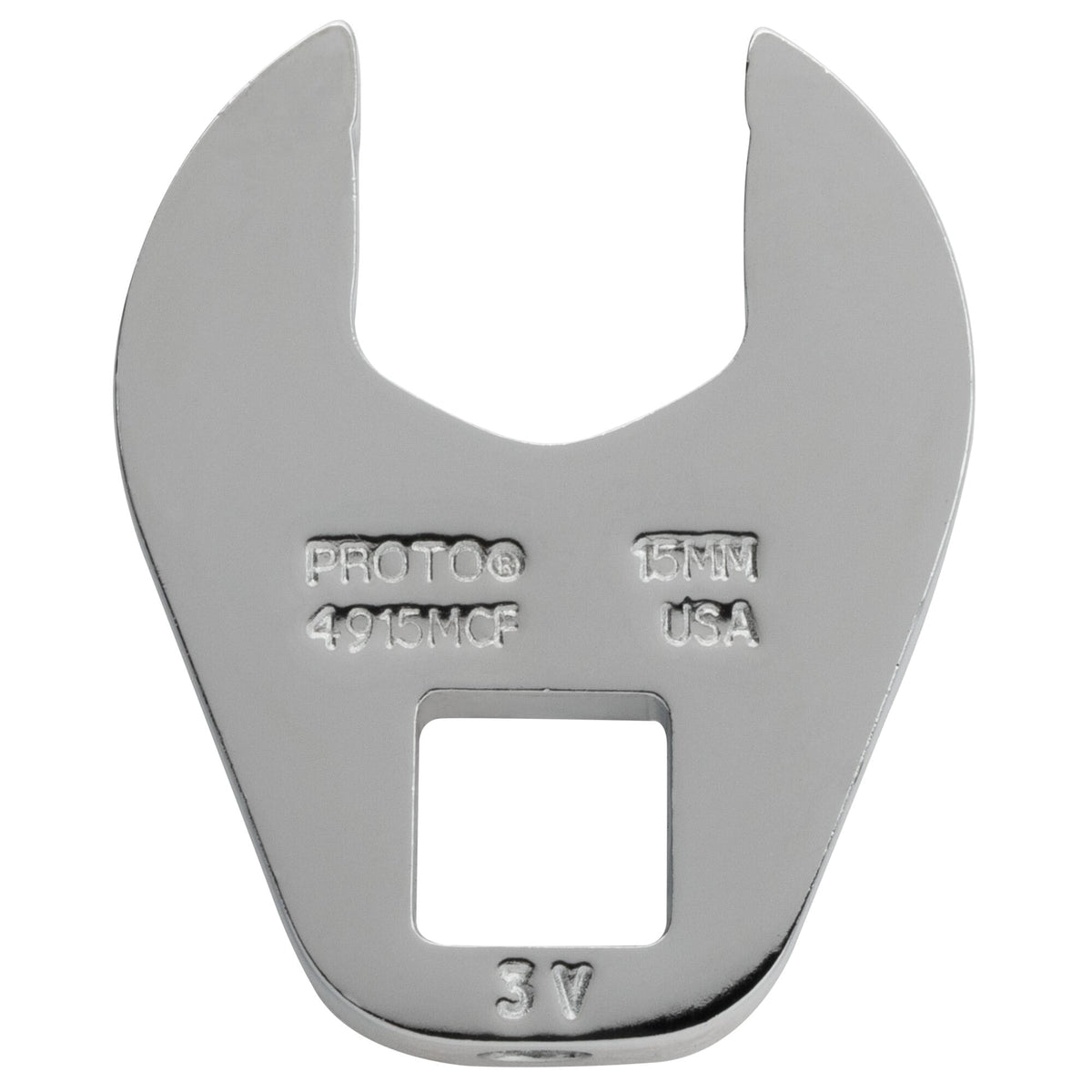 Clé à pied de corbeau à fourche Proto J4915MCF, carré 3/8 po, 15 mm, polie intégrale