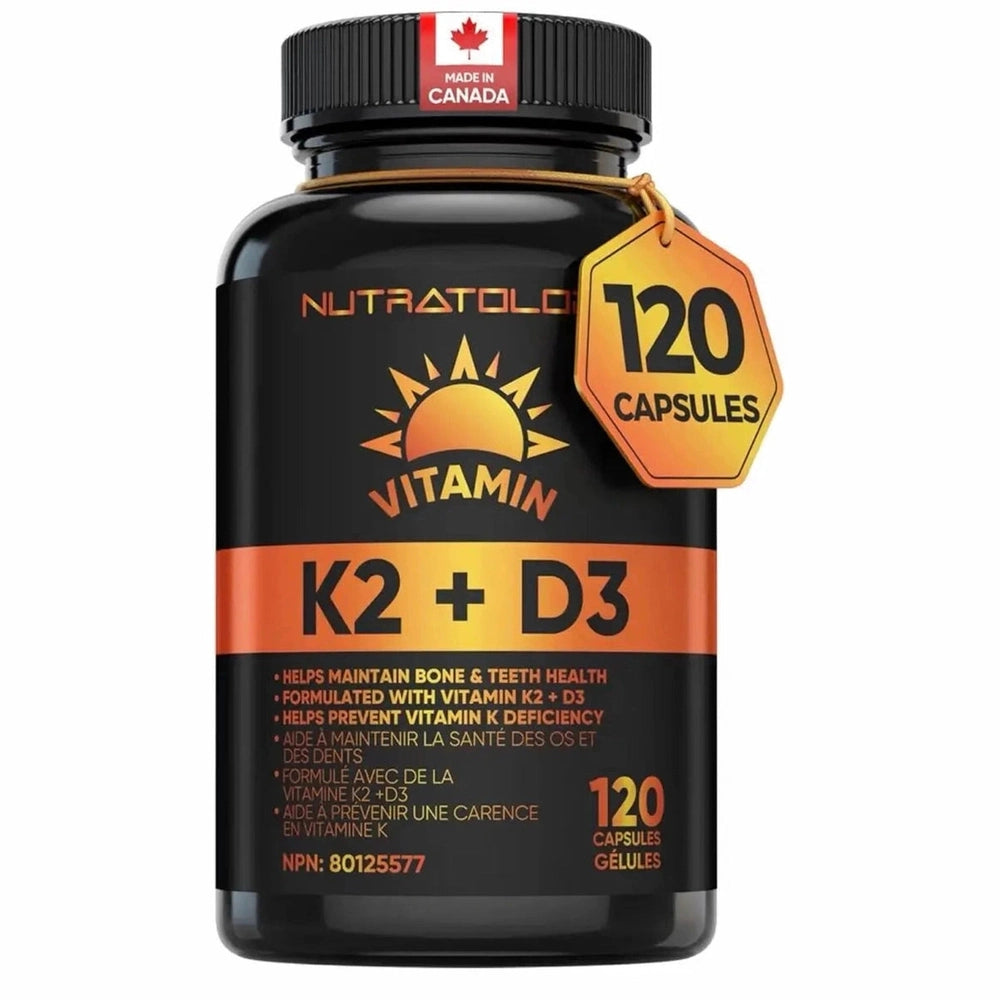 K2 + D3 Nutratology - Bone & Cardiovascular Health | 120 Capsules