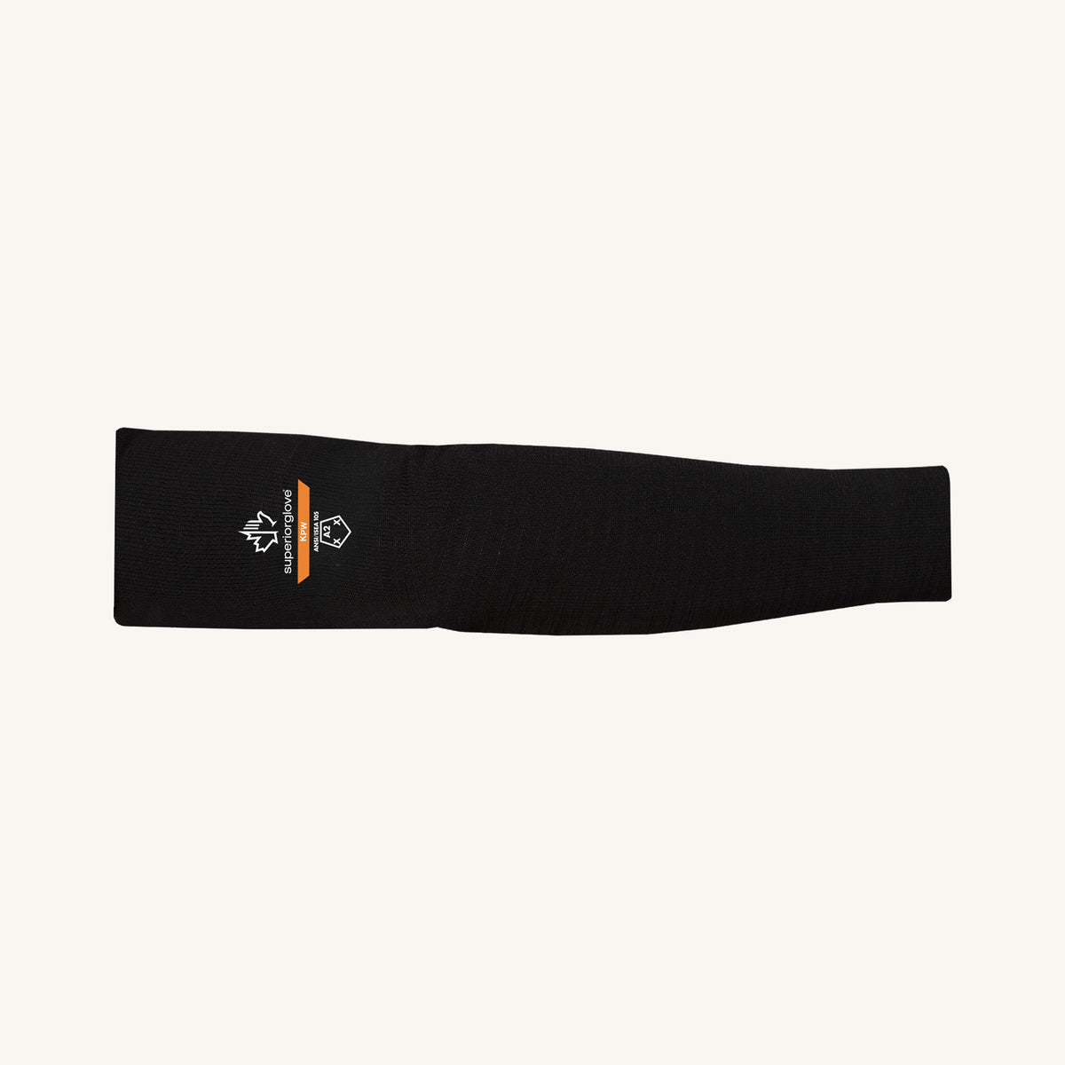Manchons de bras Superior Glove KPW12, 12 po, tubulaires, sans trou pour le pouce, noirs, vendus à la paire