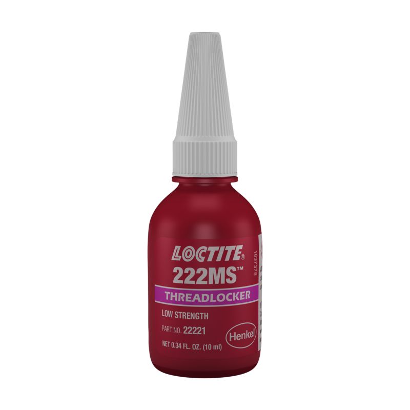 Frein-filet faible résistance violet Loctite 222MS, flacon de 10 mL
