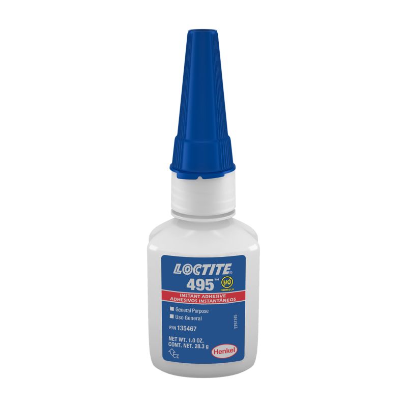 Adhésif instantané Loctite 495, cyanoacrylate d'éthyle à faible viscosité, bouteille de 28,3 g (1 oz)