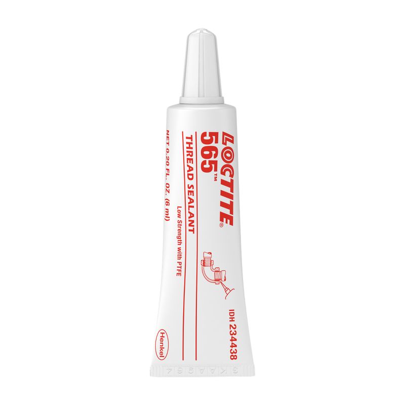 Scellant pour filets Loctite 565 avec PTFE, scellant blanc pour filetages métalliques, tube de 6 mL