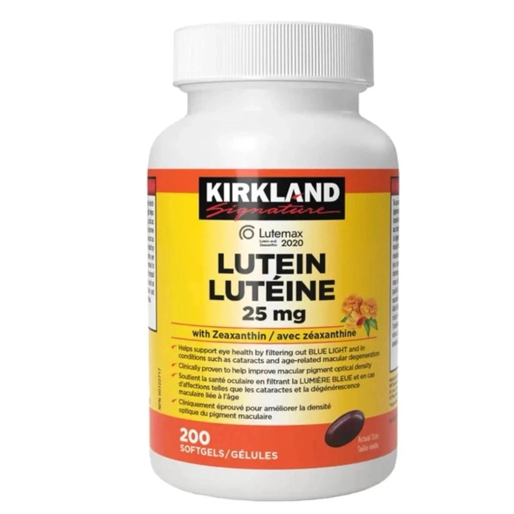 Kirkland Signature Lutein 25mg - Eye Health | 200 Softgels