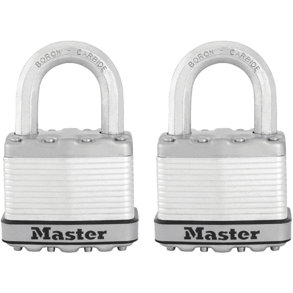 Cadenas Master Lock Magnum à corps feuilleté en acier, 54 mm (2-1/8 po), anse 51 mm (2 po), à clé identique, lot de 2
