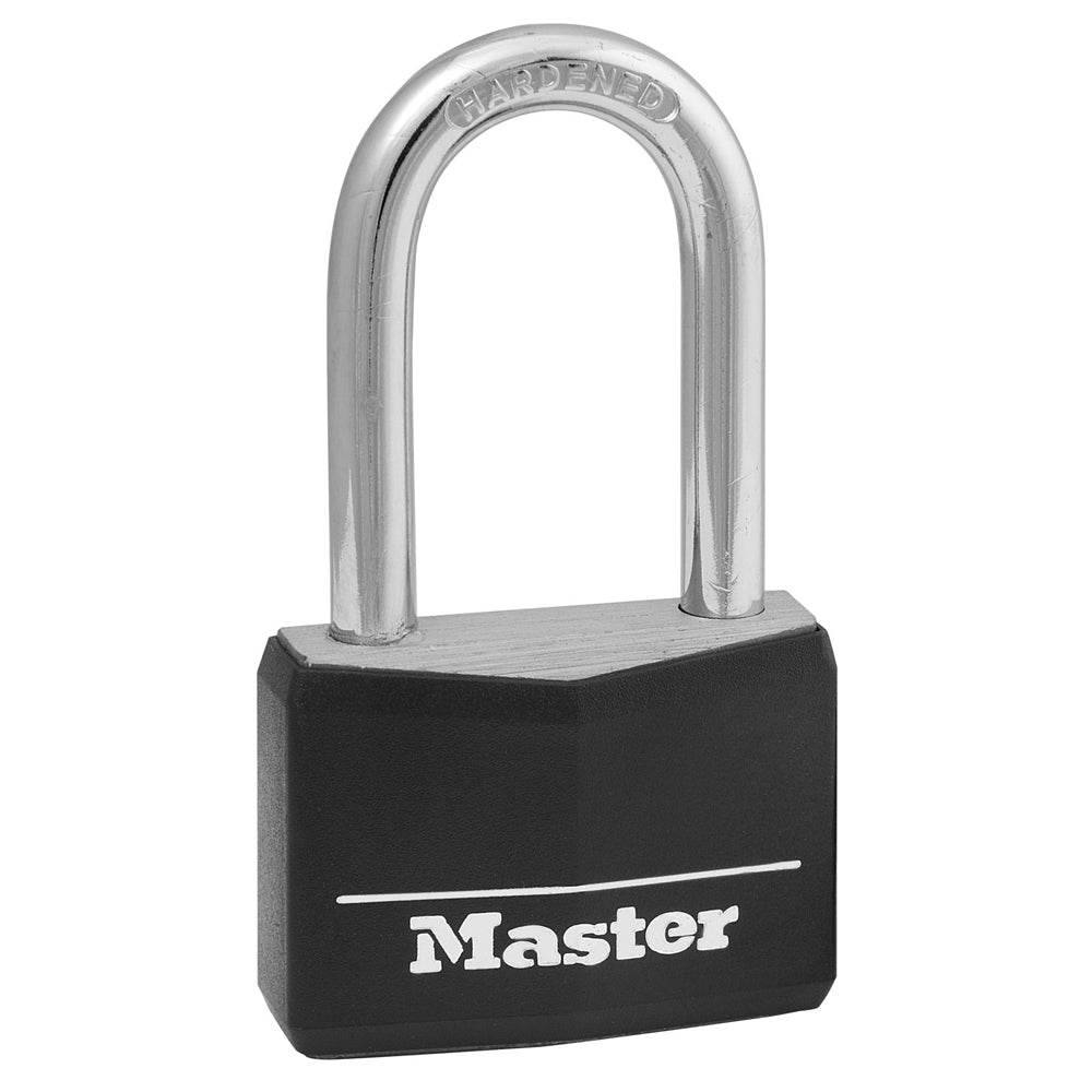 Cadenas Master Lock 141DLF à corps gainé de vinyle, 40 mm, anse de 38 mm, clé unique