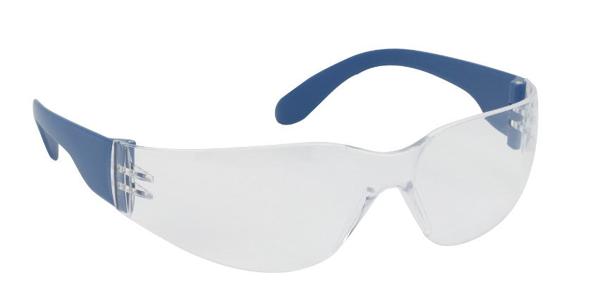 Lunettes de sécurité sans monture détectables en métal Bouton Zenon Z12, lentille transparente antibuée, paquet de 12