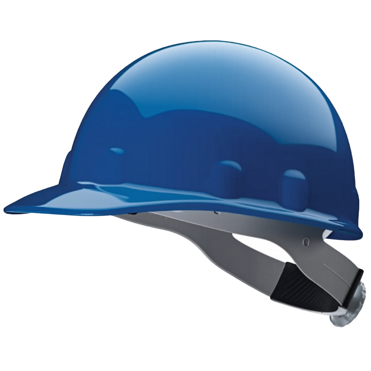 Casque de chantier Fibre-Metal E2SW71A000, style casquette, sans aération, bleu, sangle pivotante à cliquet