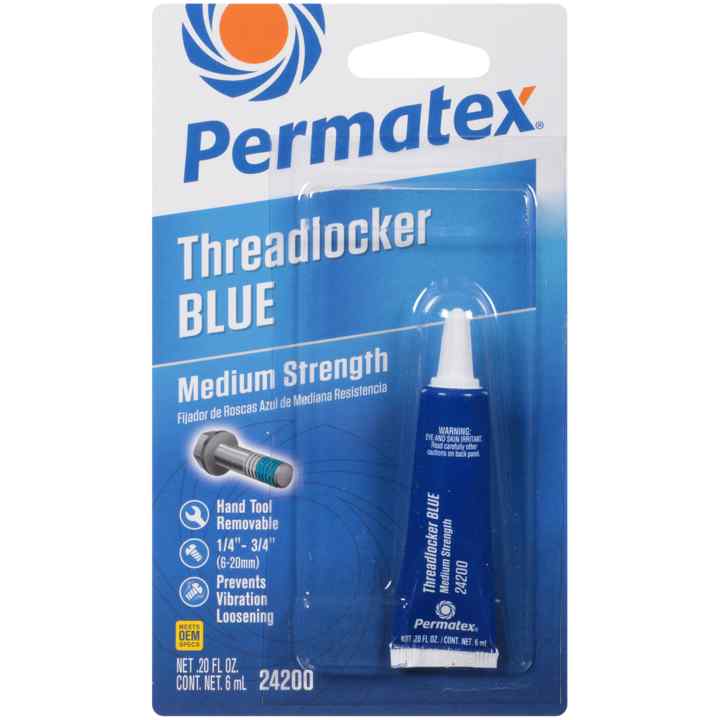 Frein-filet moyenne résistance bleu Permatex, tube de 6 mL (0,20 oz liq.)