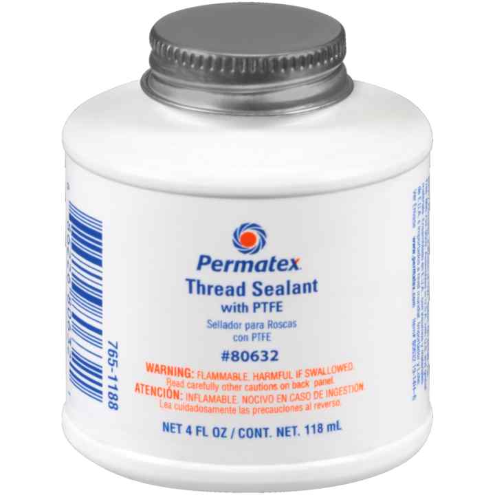 Scellant pour filets Permatex avec PTFE, bouteille à pinceau de 118 mL