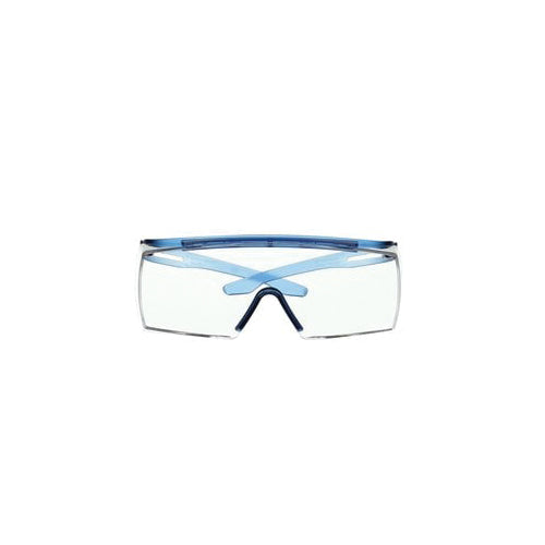 Lunettes de sécurité 3M SF3701AS-BLU à porter par-dessus les lunettes, lentille claire, branches bleues
