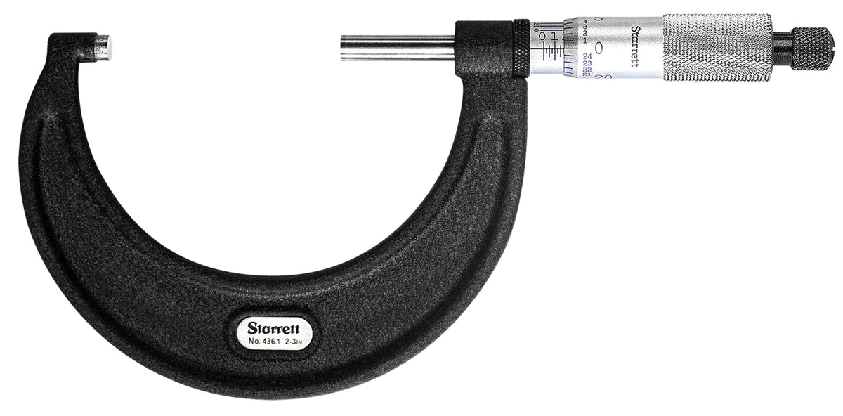 Micromètre d’extérieur Starrett T436.1XRL-3, plage 2-3 po
