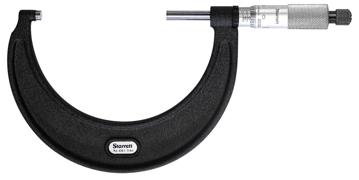 Micromètre d’extérieur Starrett T436.1XRL-4, plage 3-4 po