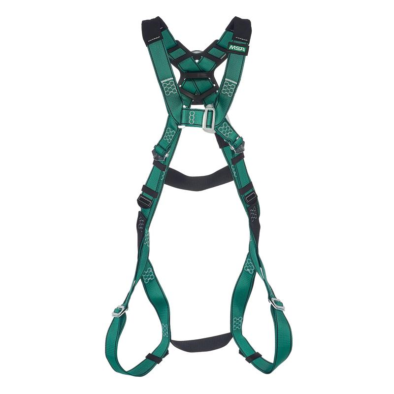 Harnais complet MSA 10197197, taille très grand (XL), D-ring dorsal, vert