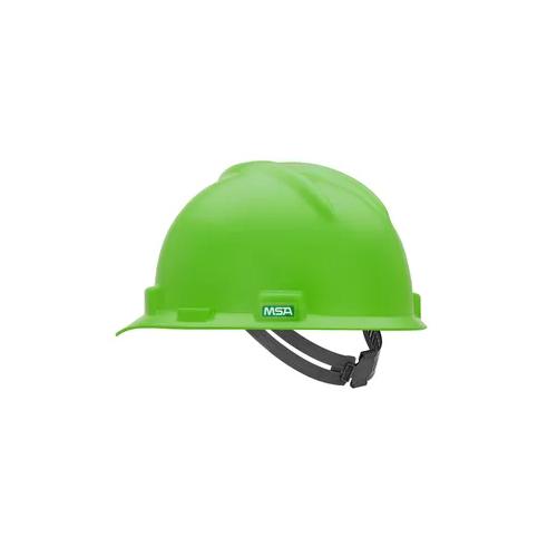 Casque de chantier à fentes MSA 815558, style casquette, vert lime vif
