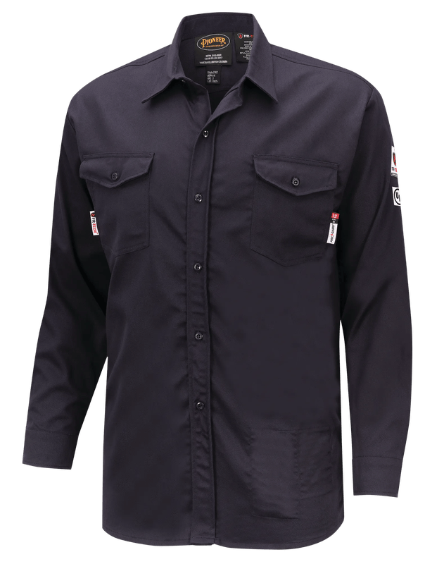 Chemise de travail pour homme 7742, boutonnée, marine, Pioneer