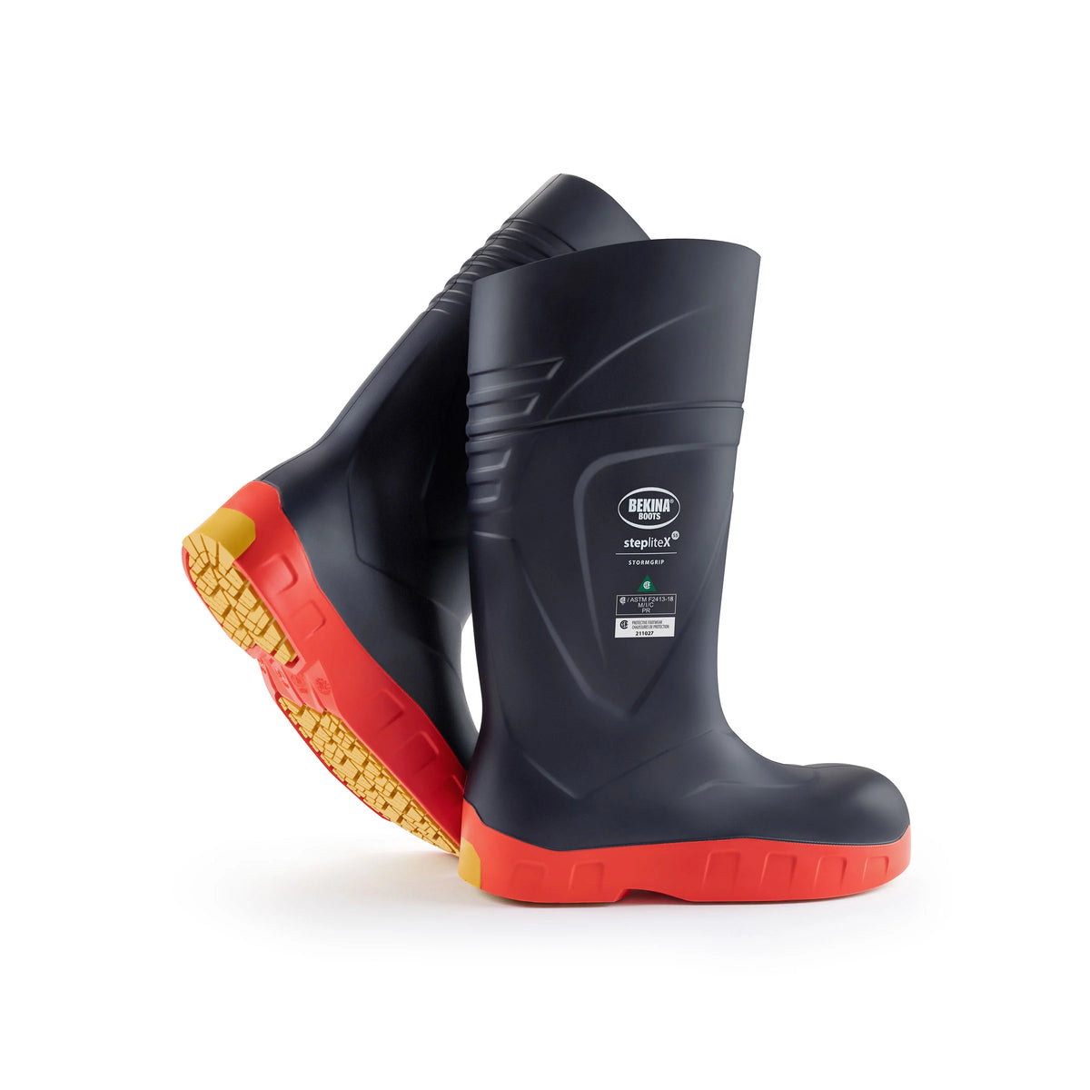 Bottes isolées Bekina XS90BO, 15 po, embout composite, foncé à semelle rouge