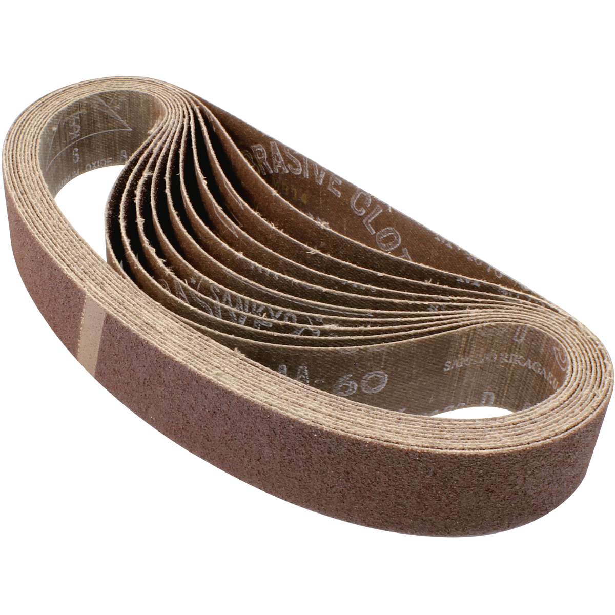 Bandes abrasives Makita 742302-5, 1-1/8 po x 21 po, grain 60, paquet de 10