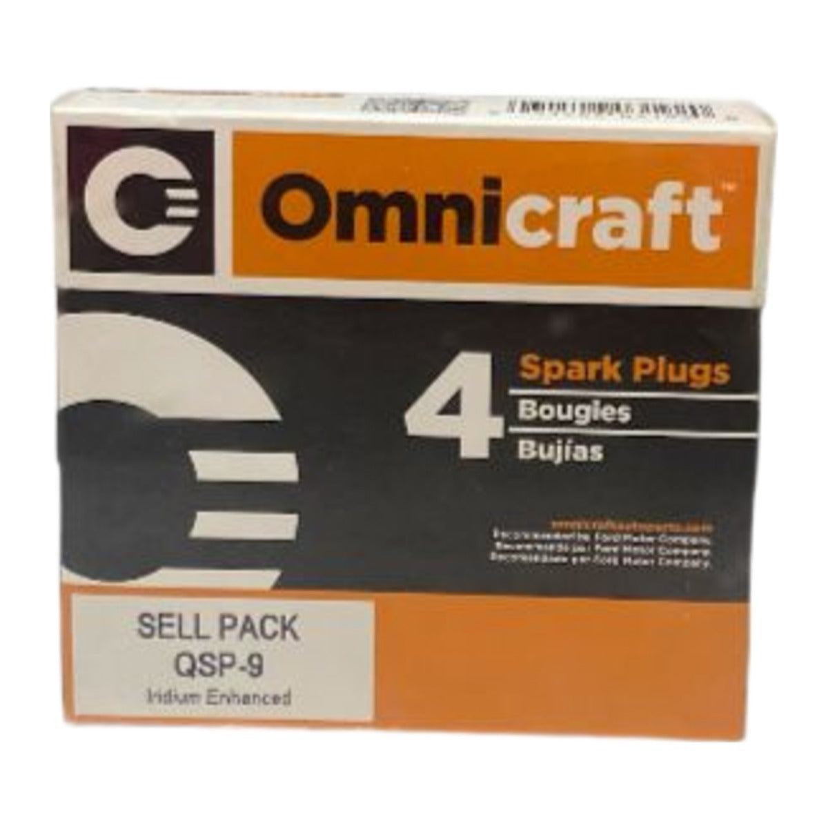 Boîte de 4 bougies Omnicraft QSP-9 sur fond blanc