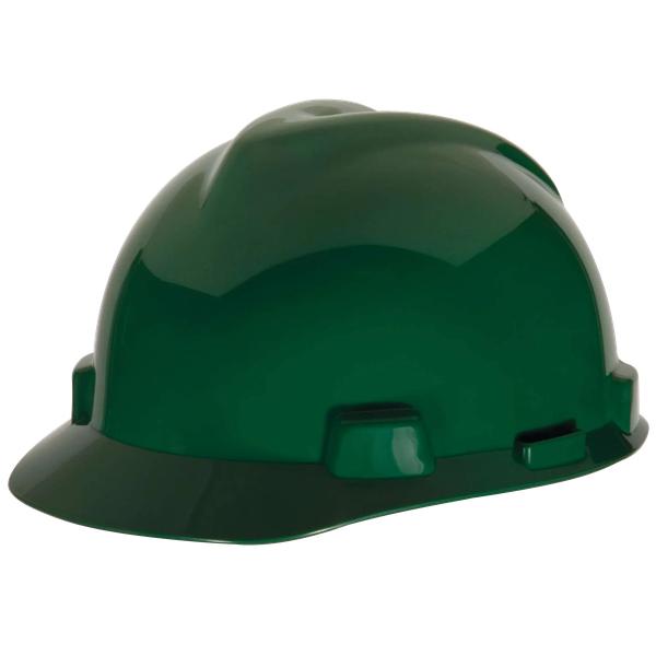 Casque de chantier MSA C217096, style casquette, vert, suspension à cliquet