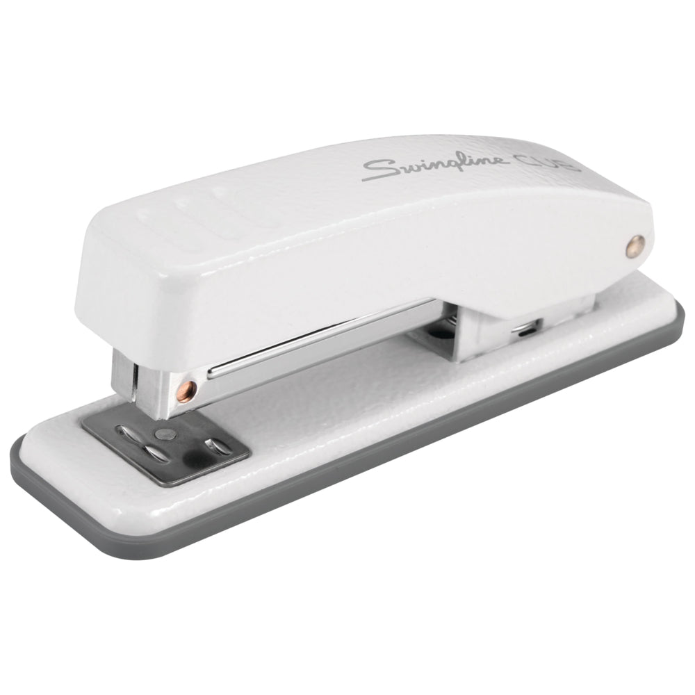 Agrafeuse compacte en métal Swingline, blanche, 20 feuilles