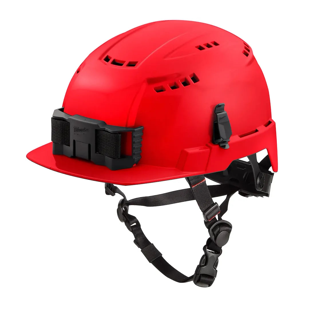 Casque de sécurité ventilé à visière avant Milwaukee 48-73-1328, classe C, rouge