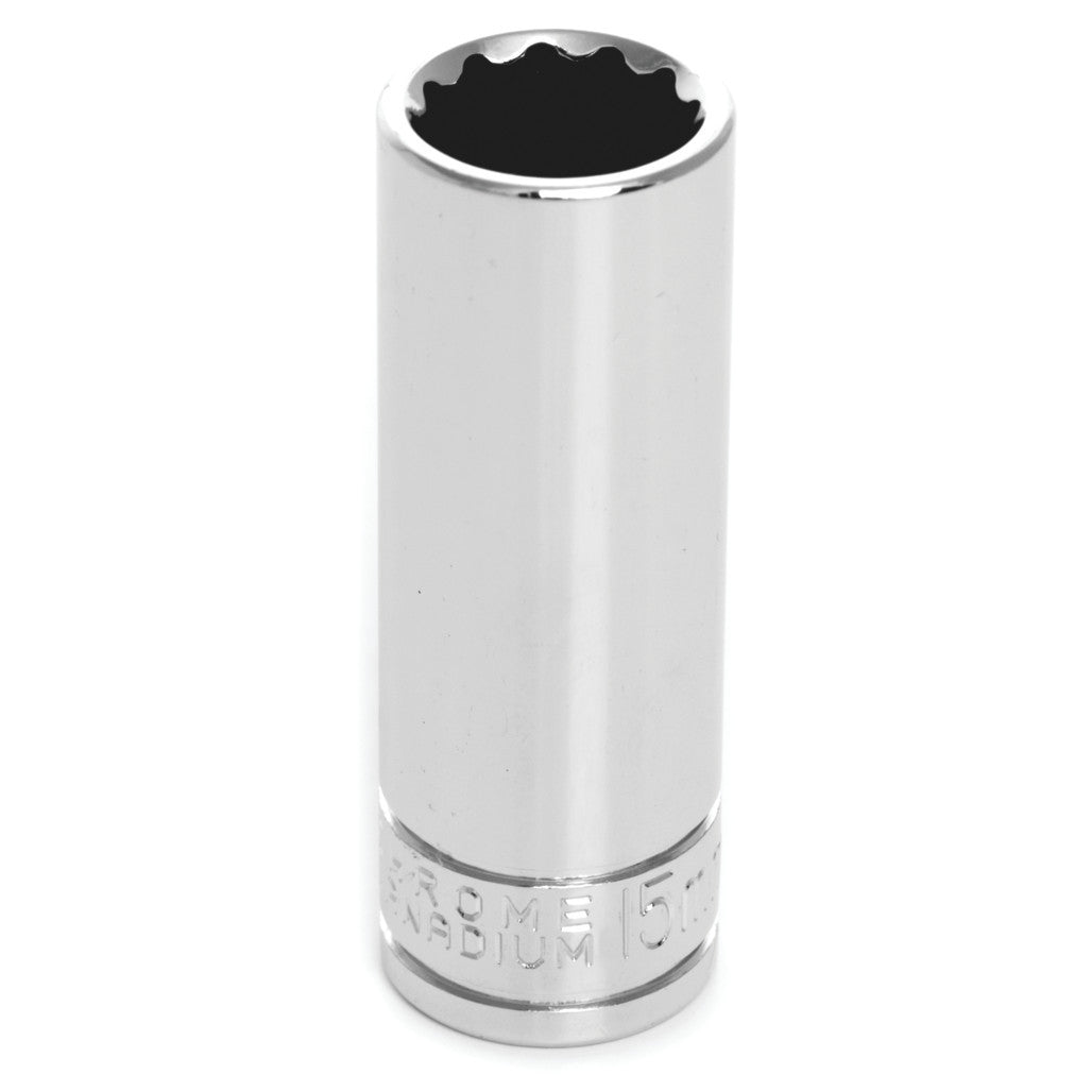 Douille longue Performance Tool W38715, entraînement 3/8 po, 15 mm, 12 pans