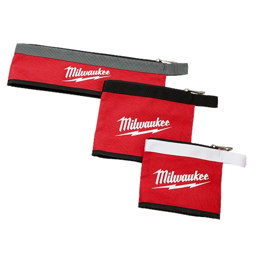 Ensemble de 3 pochettes à fermeture éclair Milwaukee 48-22-8183, tailles variées