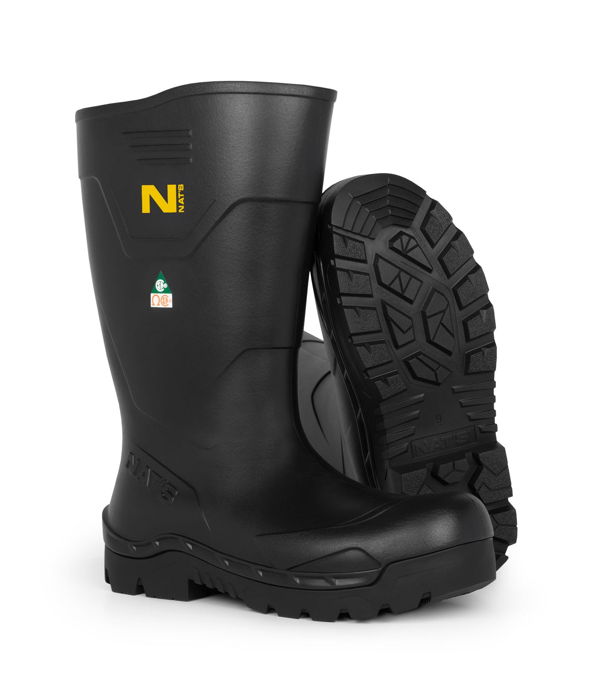 Botte de travail en EVA Nat's NT1300, 14 po, embout et plaque composites, noire