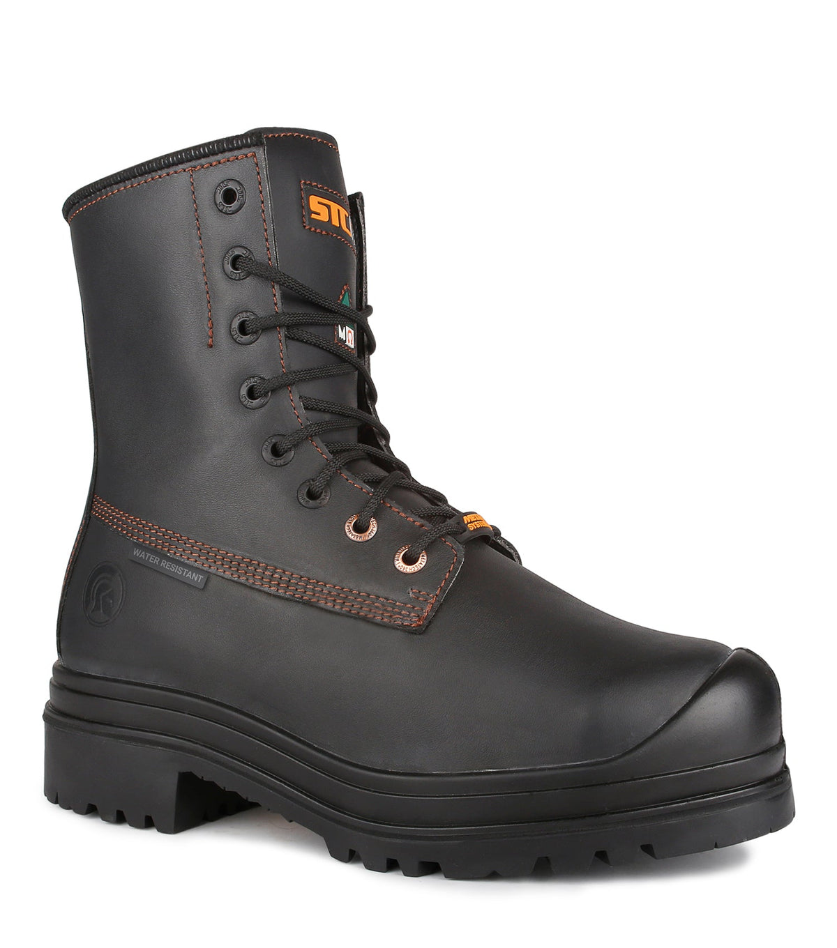 Bottes de travail STC 22002 Metpro, 8 po, embout en acier, protège-métatarse interne, noir