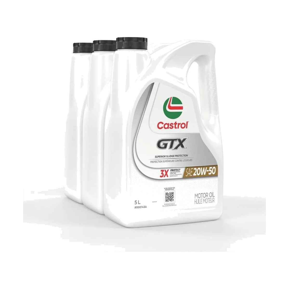 Huile moteur Castrol GTX ultraclean 20W-50, 5 L