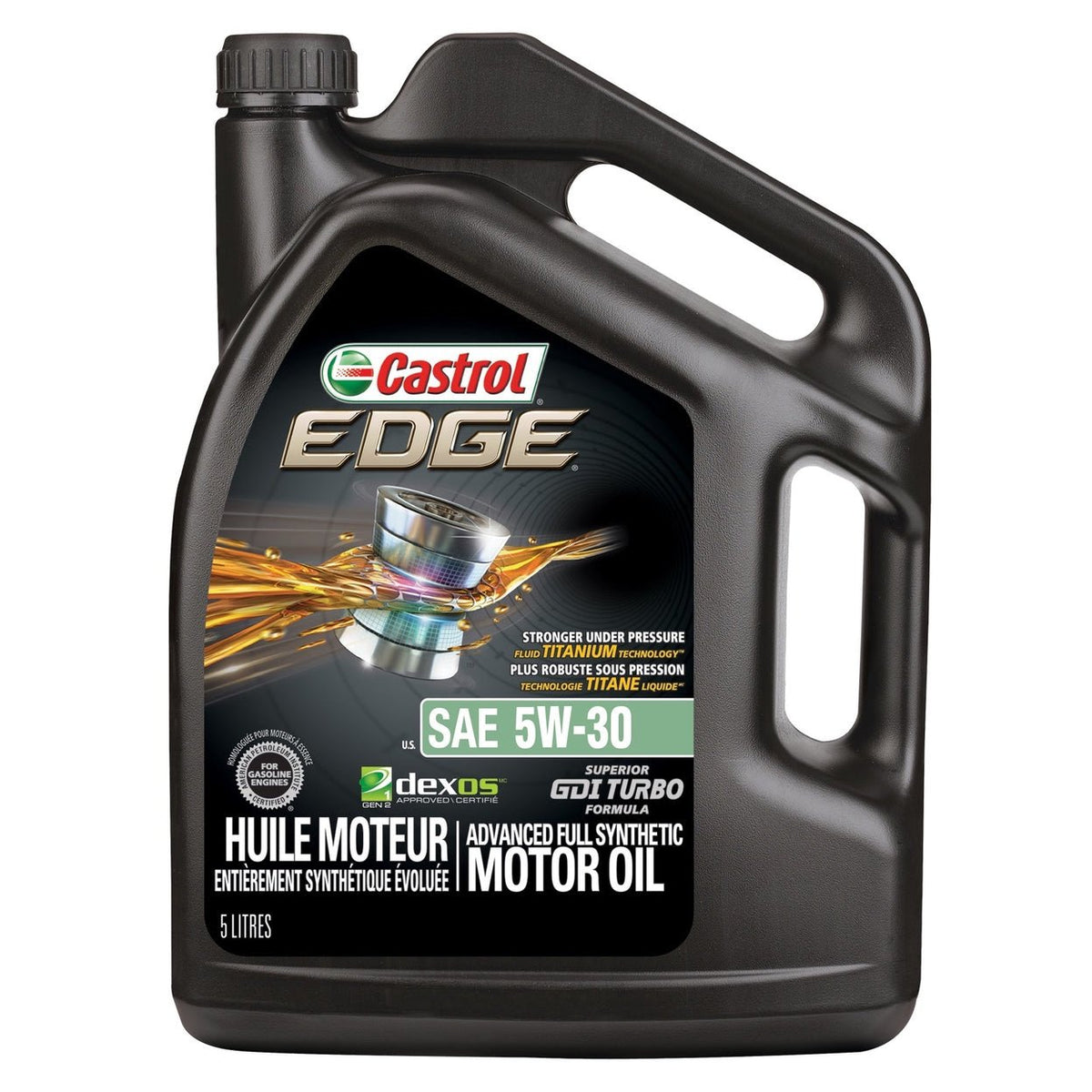 Huile moteur CASTROL Edge Titanium synthétique 5W-30 5L