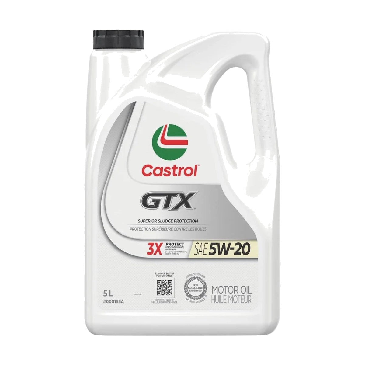 Huile moteur Castrol GTX ultraclean 5W-20, 5 L