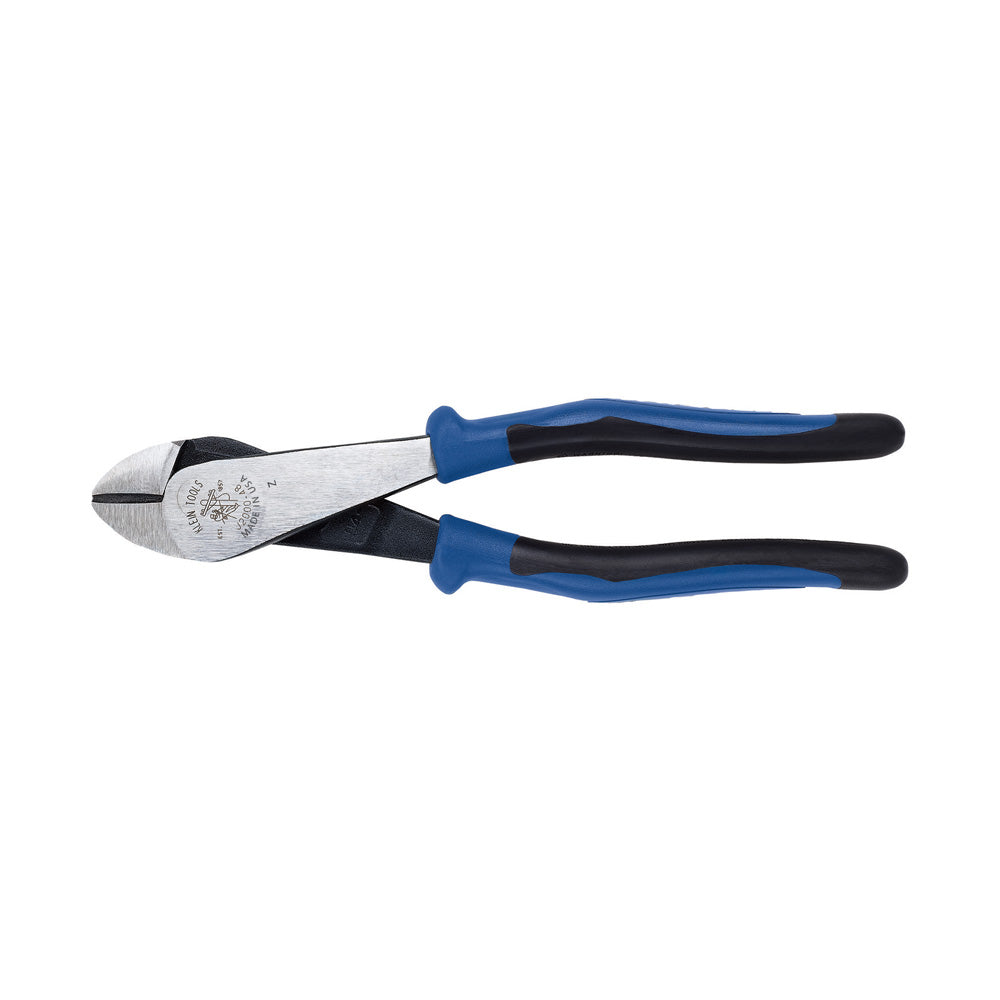 Pince coupante diagonale à tête inclinée, 8 po, manches bleu clair/noir, Klein Tools J2000-48
