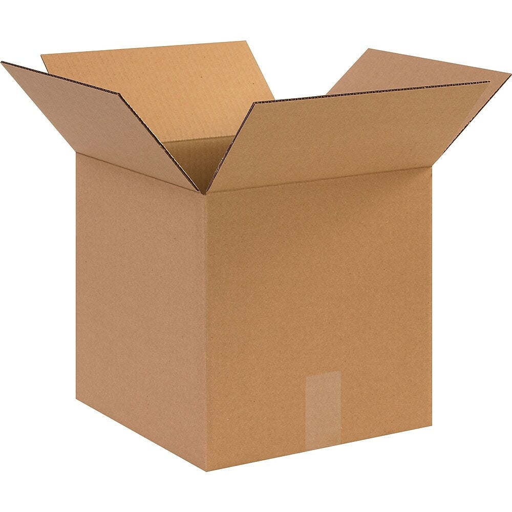 Carton d'expédition en carton ondulé kraft, 12 x 12 x 12 po, paquet de 25