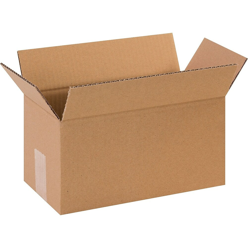 Carton d'expédition en carton ondulé kraft, 12 x 6 x 6 po, paquet de 25