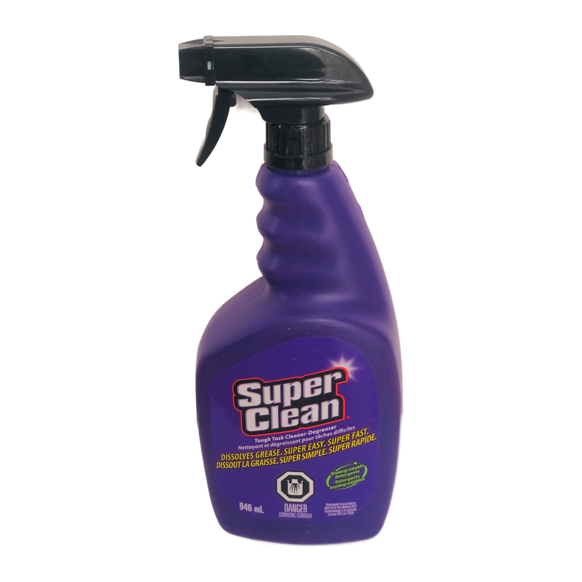 Vaporisateur de nettoyant dégraissant Super Clean sur fond blanc