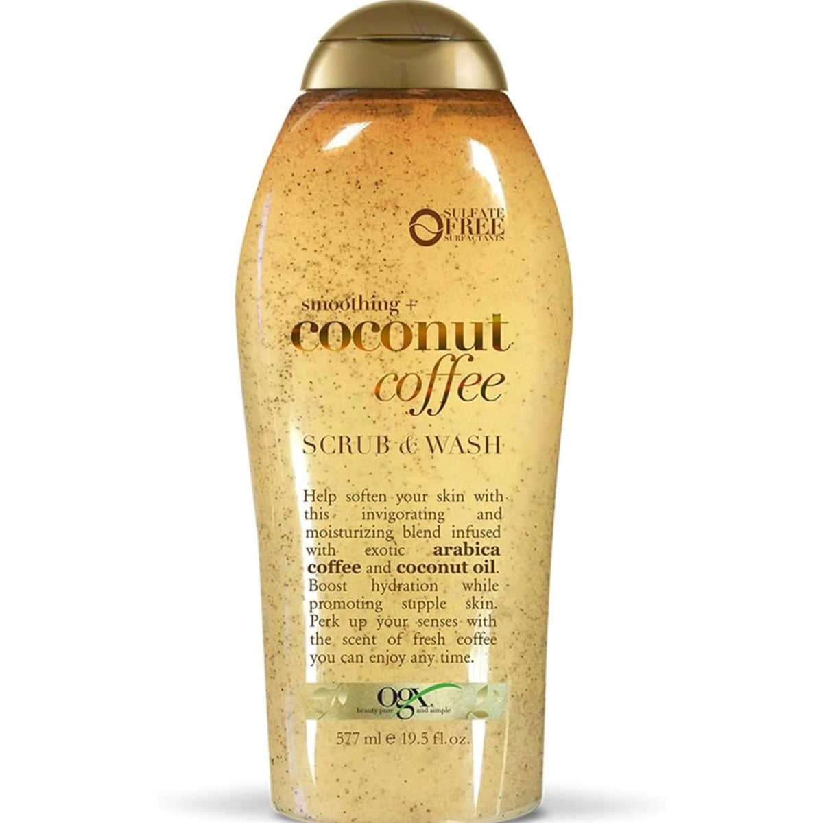 Gel douche exfoliant OGX noix de coco et café 577 ml