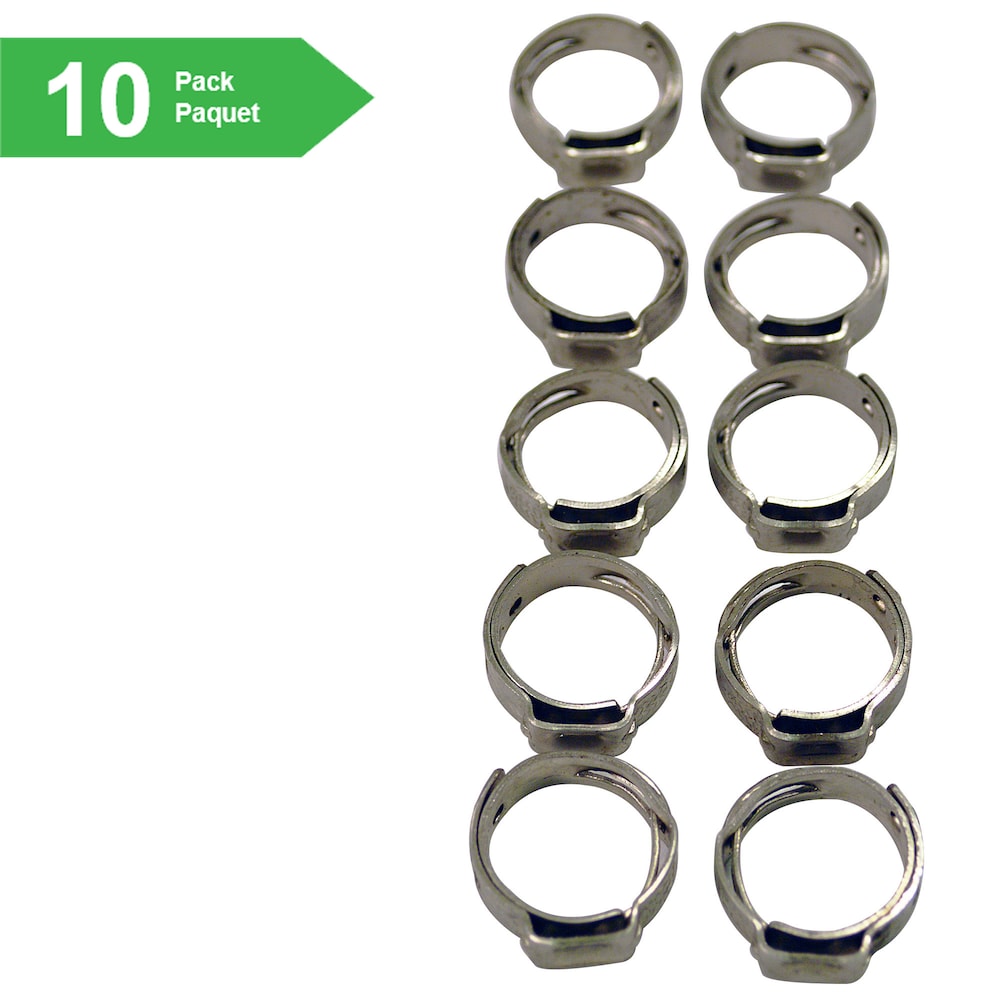 Bagues de sertissage pour PEX Apollo ZPXPC1210PK, 1/2 po, acier inoxydable, paquet de 10