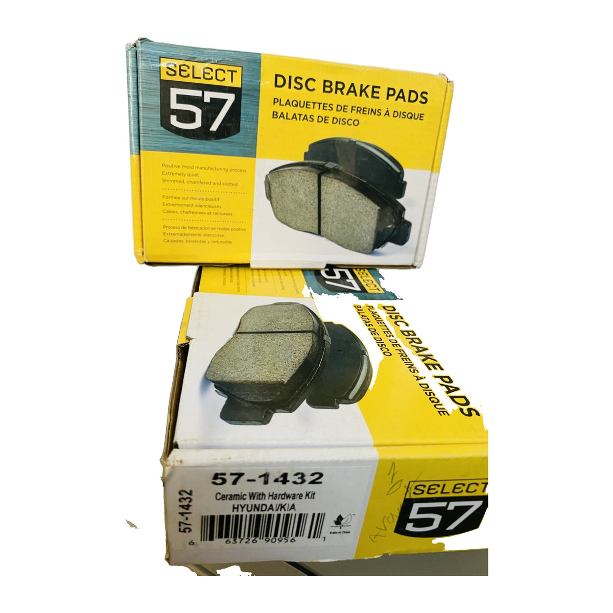 Boîte de plaquettes de frein Select 57 57-1432 pour Hyundai / Kia sur fond blanc