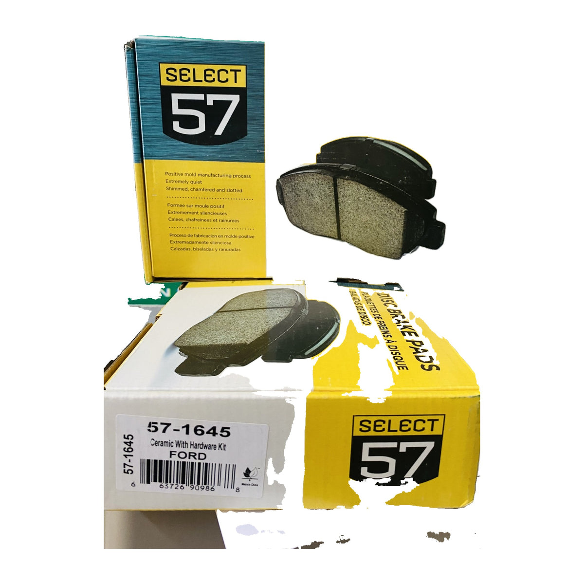 Boîte de plaquettes de frein Select 57 57-1645 pour Ford sur fond blanc